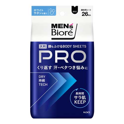 맨즈 비오레 얼굴까지 닦는 바디시트 PRO 화이트 사봉향 26매