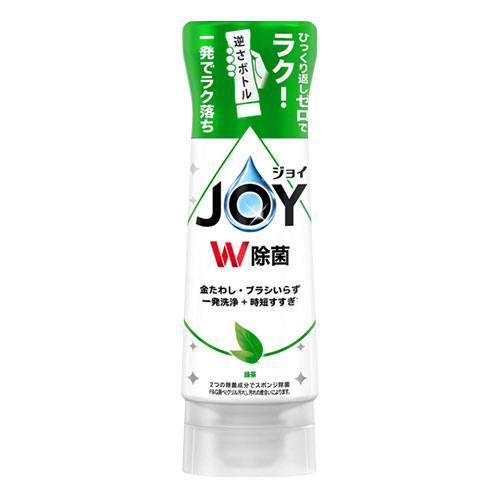 조이 W 더블 살균 주방용 세제 역방향 보틀 녹차향 본체 290ml