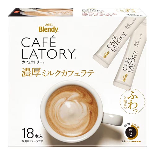 AGF 블랜디 Blendy 브렌디R 카페라토리R 스틱 농후 밀크 카페라테 18개입