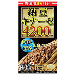 마루만 나토키나제 4200FU 60일분 (120정) DHA EPA 혈관질환, 고혈압 혈전분해 나토키나제 낫토