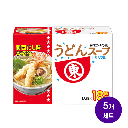 히가시마루 우동스프 가쓰오 다시 우동국물 18봉 5개세트